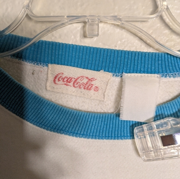 Coca Cola Winter Sports White and Blue Sweater Size Xl - Picture 5 of 6